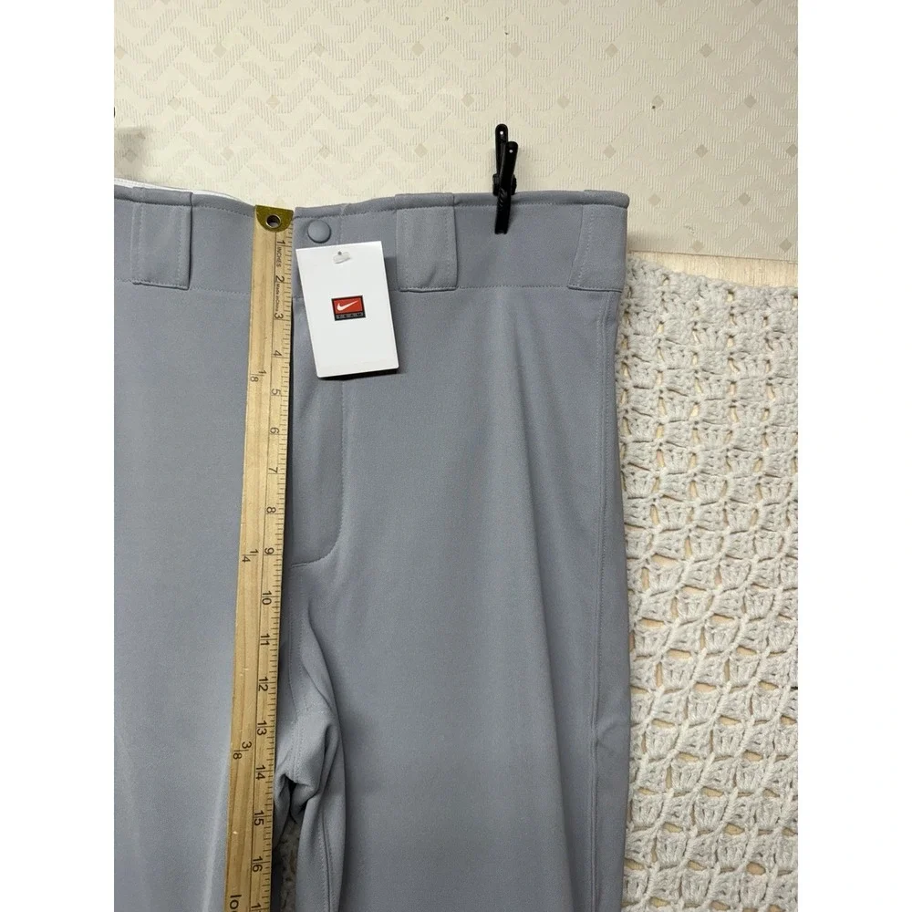 Nike Vapor Prime Baseball Pants Mens Sz L Gray Black Swoosh Athletic Stretch New